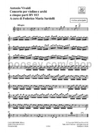 Concerto per violino e archi a cinque parti RV 813 (Parts)